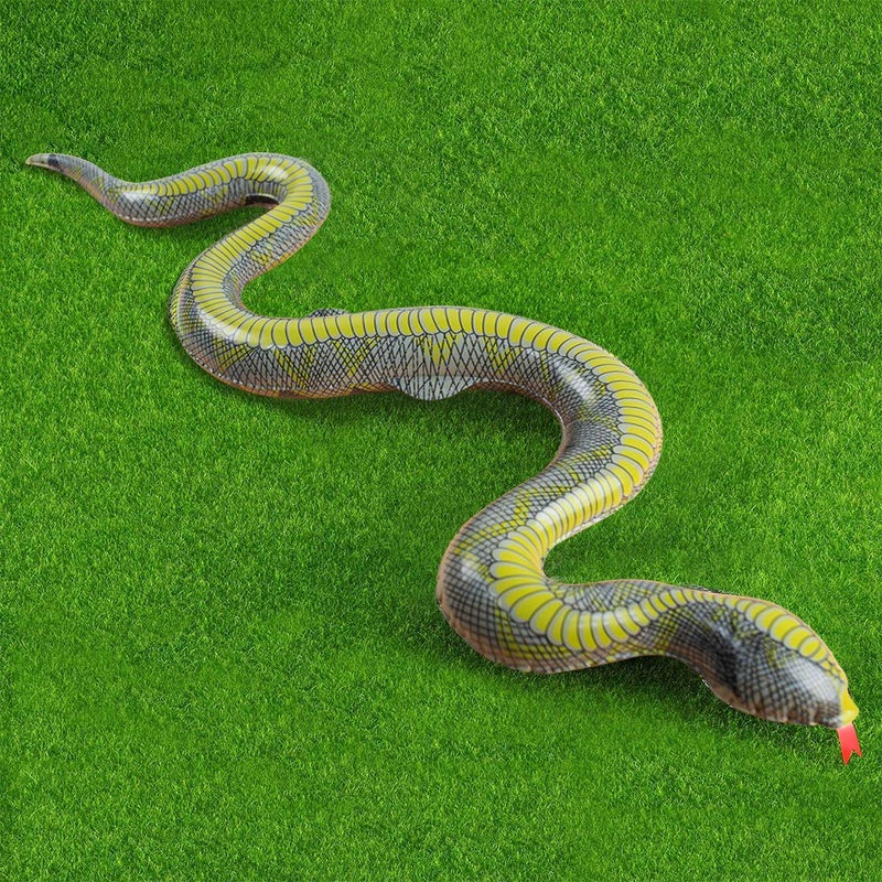 FUTUREPLUSX 3PCS Inflatable Fake Snake Toy, 39 inch Blow Up Pool Snake Floats for Jungle Safari Birthday Party Decorations, Reptile Theme & Inflatable Animals - Image 4